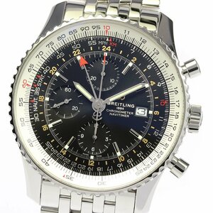 ブライトリング BREITLING A24322 ナビタイマー ワールド クロノグラフ GMT 自動巻き メンズ 美品 内箱・保証書付き_805066