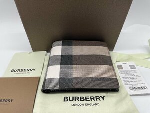 ∞綺麗【バーバリー BURBERRY 8052802 二つ折り財布 DARK BIRCH BROWN ブラウン メンズ 保存袋 箱付き 2023年春夏新作】HM685