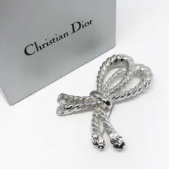 Christian Dior オールドディオール ロープ シルバーブローチ