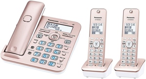 子機2台 パナソニック 留守番 電話機 親機受話器コードレスタイプ「VE-GD56DL-NorVE-GZ51DL-N(子機1台付)」＋増設子機1台 迷惑電話対策
