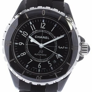 シャネル CHANEL H0684 J12 黒セラミック デイト 自動巻き メンズ 美品 _801273