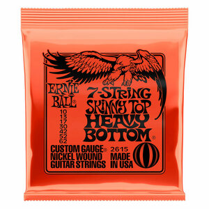 アーニーボール ERNIE BALL 2615 Skinny Top Heavy Bottom Slinky 7-String 10-62 7弦用エレキギター弦