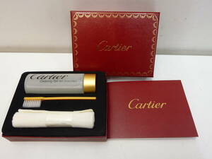 ブランド祭 カルティエ Cartier エクラ ジュエリー用 コフレ ジュエリークリーナー ブラシ クロス 3点セット ケース 説明書付属 自宅保管品