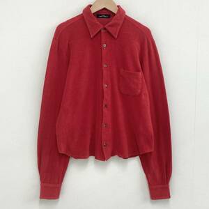 AD1995 tricot COMME des GARCONS パイル 長袖シャツ レッド 赤 トリココムデギャルソン ブラウス 90s VINTAGE archive 3100206