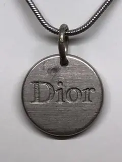 クリスチャンディオール  Dior シルバー 大ロゴ ネックレス