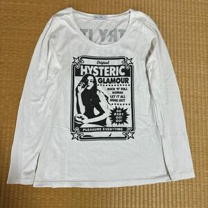 ヒステリックグラマー バクプリ入り ガール ロゴ ロンTシャツ 白 レア 長袖 hysteric glamour