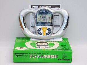 【新品/送料無料】GymLine デジタル体脂肪計 Y-2009 単4電池 見やすいデジタル表示 9人分お個人設定 小型 軽量タイプ 未使用