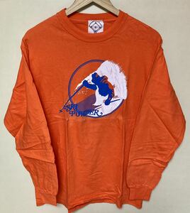 【LEFT FIELD】ロンT オレンジ　レフトフィールド　made in NYC USA アメカジ ロングTシャツ　vintage ヴィンテージ 
