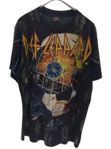 90s/Def Leppard/プリントTシャツ/USA製/L/コットン/BLK