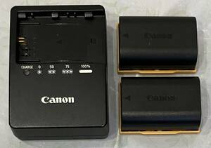 キヤノン Canon　バッテリーチャージャー LC-E6　バッテリーLP‐E６２個