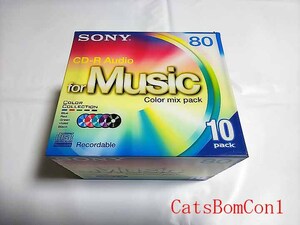 音楽用 CD-R SONY 80分 10枚パック 日本製 10CRM80CRAX Color mix pack [未開封] 録音用