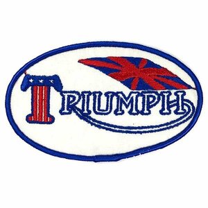 トライアンフ ビンテージ ロゴパッチ Triumph Vintage Logo Patch 英車 バイカー カフェレーサー ロッカーズ Biker Cafe Racer Wappen