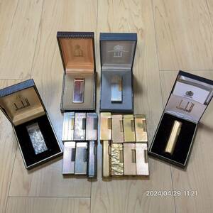 1000円〜　大量　まとめ　dunhill ダンヒル ガスライター　シルバー　ゴールド　漆風　18点セット