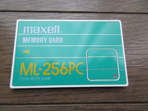 送料込 maxell MEMORY CARD ML-256PC 256K BYTE RAM