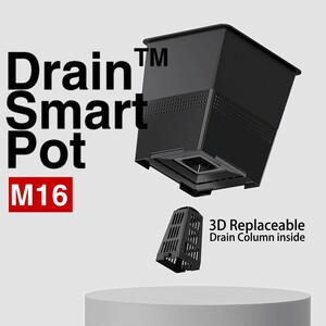 多肉植物 アガべ チタノタ専用の鉢 EARTHWEAR Drain Smart Pot M16 Black 5個セット排水性 通気性 スリット鉢 発根管理