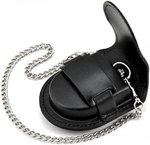アンティーク ヴィンテージ チェーン付き懐中時計用ケース 黒 懐中時計 収納ケー