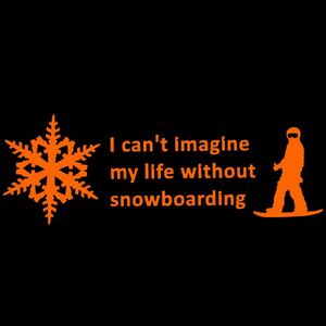 【スノーボードなしの人生は考えられない】20cmステッカー1
