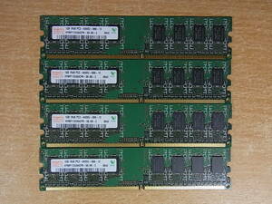 △A/927●ハイニクス hynix☆デスクトップPC用メモリ 1GB×4枚組☆PC2-6400U DDR2 HYMP112U64CP8-S6☆動作不明☆ジャンク