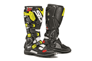 MXブーツ SIDI CROSSFIRE3 WH/BK/F.YL 9.5/44(27~27.5) フラット モトクロス 正規輸入品