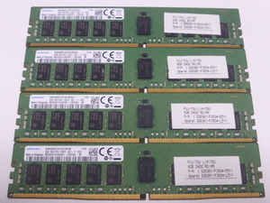 メモリ サーバーパソコン用 Samsung DDR4-2400 (PC4-19200) ECC Registered 8GBx4枚 合計32GB 起動確認済です M393A1G40EB1-CRC0Q①