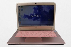 現状品 ノートパソコン SONY VAIO SVE14A28CJP SVE14AG13N Windows11 COREi5 4GB 750GB 14 型ワイド Bluetooth カメラ ブルーレイ 元箱付き