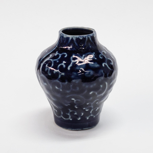 【洛座】古い瑠璃の茶壺 花瓶 小壺 ＜ 中国唐物花器 ◆13-17