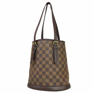 【1円～】ルイヴィトン Louis Vuitton バッグ ハンドバッグ ダミエ マレ バケット N42240 SP0030 ブラウン レザー 中古