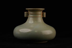 中国 汝窯 青磁 官窯 古美術 古玩 壺 花瓶 時代物 藏出