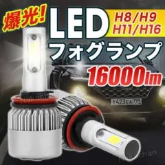 LED フォグランプ H8 H9 H11 H16 ヘッドライト ホワイト バルブ