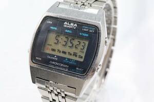 【W126-465】動作品 電池交換済 SEIKO ALBA セイコー アルバ デジタル 腕時計 Y448-5000 メンズ【送料全国一律185円】
