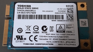 TOSHIBA THNSNJ060GMCU 60GB mSATA SSD