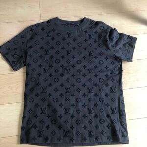 ¥1〜 ルイヴィトン Tシャツ モノグラム柄 半袖 黒 