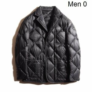 K7422P　▼MONCLER モンクレール▼　HERMINIER キルティング テーラード ダウンジャケット ブラック 0/XS 黒 秋冬 rb mks