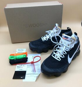 ☆極美品☆NIKE ナイキ × OFF-WHITE オフホワイト AIR VAPORMAX FK 28.5cm AA3831 001 エアヴァイパーマックス [75-0212-O7]