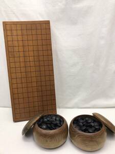 囲碁 碁盤 碁石 セット 黒のみ 折りたたみ 石厚7ミリ 240115