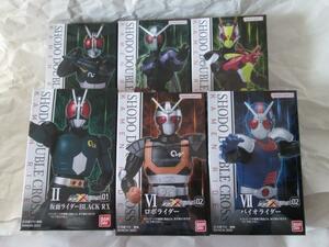 新品未開封　SHODO 仮面ライダー BLACK RX ロボライダー バイオライダー ディケイド ディエンド 新1号 カブト ワーム チャップ セット