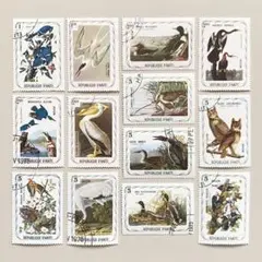 外国切手13枚（ハイチ：鳥切手）