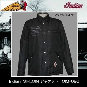 Indian(インディアン) 防寒 防風 防水 SIRLOIN ウインタージャケット OIM-090 ブラック/シルバー Mサイズ