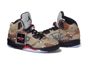 新品 国内正規品 15AW SUPREME シュプリーム × NIKE ナイキ AIR JORDAN 5 RETRO SUPREME ジョーダン 5 CAMO US9.5 27.5cm