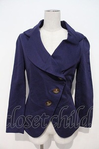 【USED】Vivienne Westwood ナナメボタンスウェットラブジャケット ヴィヴィアンウエストウッド ビビアン1 紫 I-24-04-11-001-jc-HD-ZI