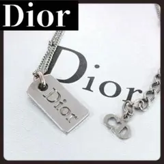 Christian Dior　クリスチャンディオール　プレート　ロゴ　ネックレス