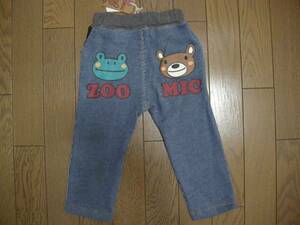 【新品】ＺＯＯＭＩＣ後ろ柄パンツ　９０　藍