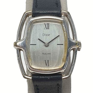 ☆☆ Dior ディオール/BULOVA ブローバ ダブルネーム シルバー 手巻き レディース 腕時計 アンティーク 傷や汚れあり