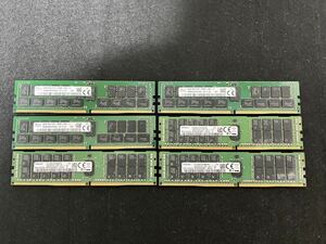 現状品 SAMSUNG/SK hynix M393A4K40BB1-CRC0Q他 DDR4 32GB 6枚セット 計192GBサーバー用 メモリ