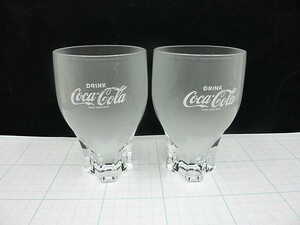 K　　古いCoca-Colaのグラス　2個　現状品　売り切り