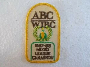 80s ABC WIBC 大会 ピン リーグチャンピョン ボウリング ワッペン/ ビンテージ ボーラー スポーツ アメリカ USA 243