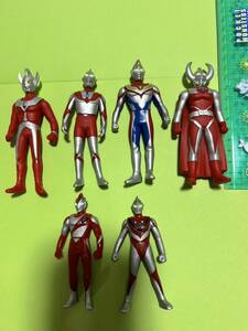 ☆ウルトラマン ミニソフビ 6体☆バンダイ 中国製