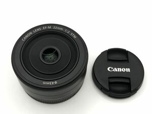 0404-102T①23247 カメラレンズ Canon キャノン LENS EF-M 22mm 1:2 STM φ43mm　カメラ用品