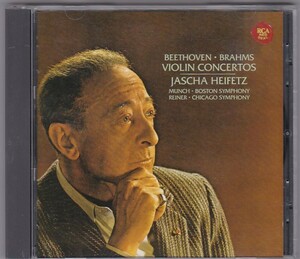 ★CD RCA ベートーヴェン&ブラームス:ヴァイオリン協奏曲 *ヤッシャ・ハイフェッツ(Jascha Heifetz)