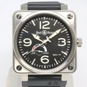 Bell & Ross ベル&ロス アビエーション BR01-97B-R パワーリザーブ メンズ オートマチック 自動巻 腕時計 (質屋 藤千商店)